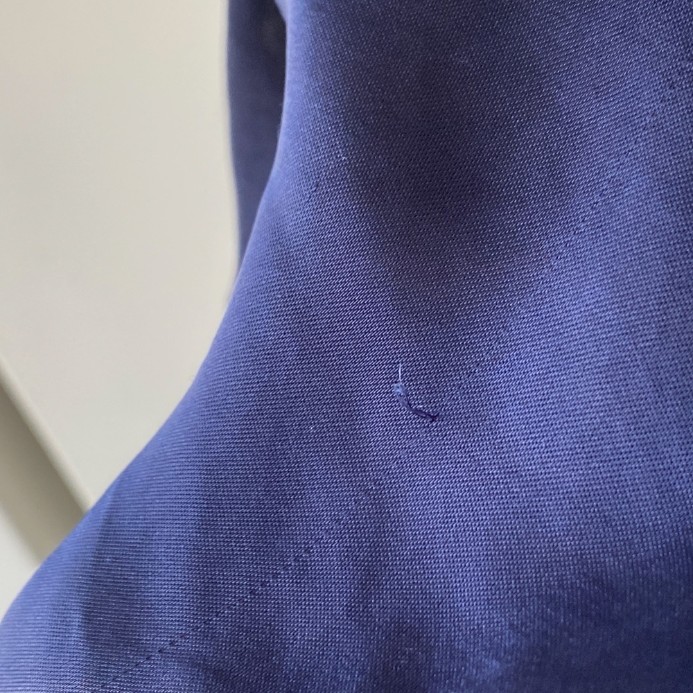 Aritzia Wilfred 100% Cupro Ruffle Japanese Satin Camisole Navy - Picture 6 of 6